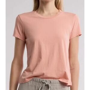 NWT Standard James Perse Orange Peach Crewneck T-Shirt Women's size 2 / Medium